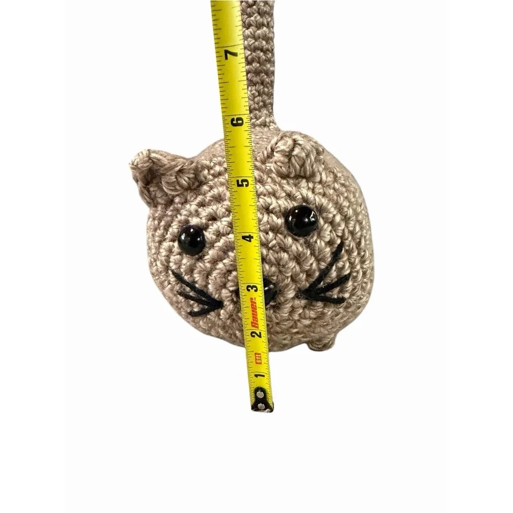 New Handmade Crochet Plushie Cat Kitten tan brown